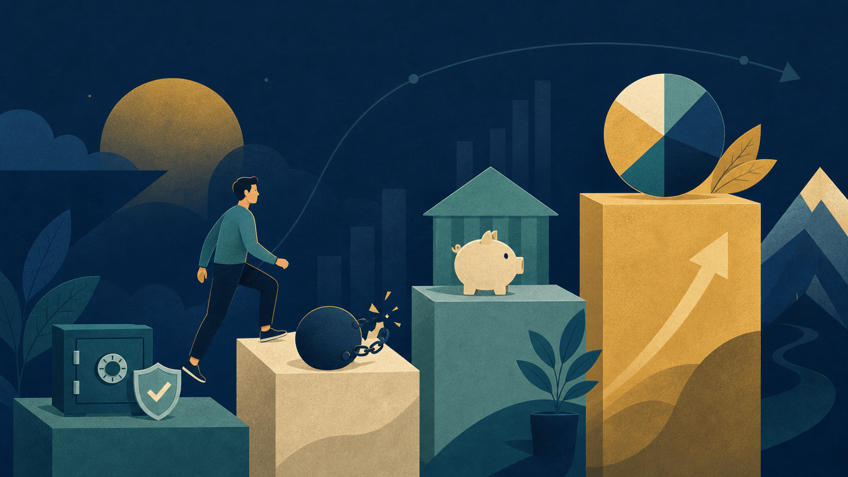 A staged path from emergency savings to long-term investing